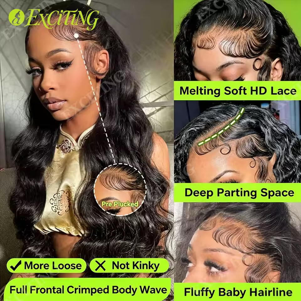 Perruque Lace Front Body Wave — Cheveux Naturels
